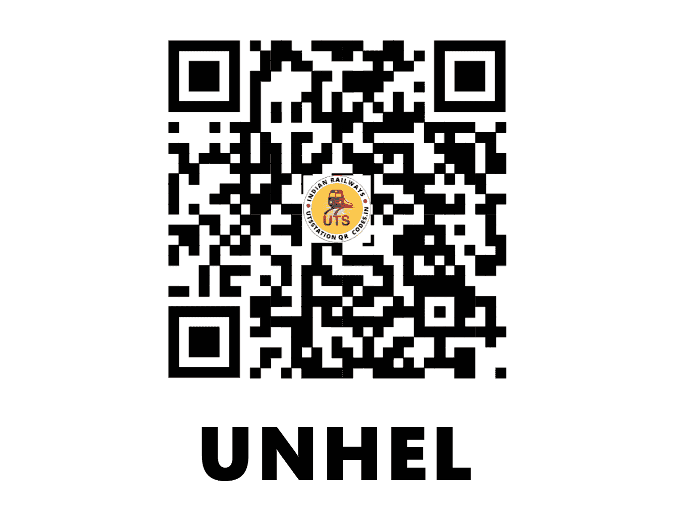 UTS QR Code for UNHEL - UNL - WR (MADHYA PRADESH)